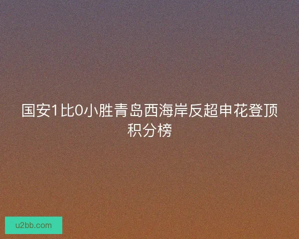 国安1比0小胜青岛西海岸反超申花登顶积分榜 国安1比0小胜青岛西海岸反超申花登顶积分榜